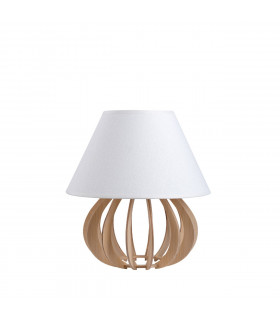 Nora Table Lamp With Round Tapered Shade Natural White, 25cm, 1x E27