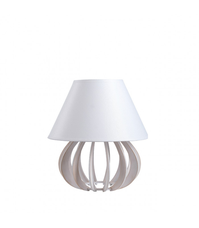 Nora Table Lamp With Round Tapered Shade White, 25cm, 1x E27
