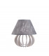 Nora Table Lamp With Round Tapered Shade Grey, 25cm, 1x E27