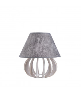 Nora Table Lamp With Round Tapered Shade Grey, 25cm, 1x E27