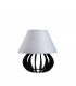 Nora Table Lamp With Round Tapered Shade Black, Grey, 25cm, 1x E27