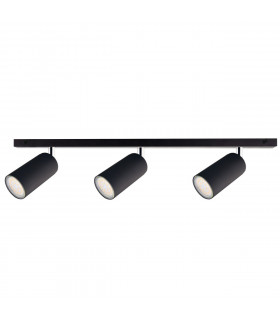 Eye Ceiling Spotlight Bar Black, 50cm, 3x GU10