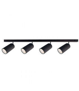 Eye Ceiling Spotlight Bar Black, 60cm, 4x GU10