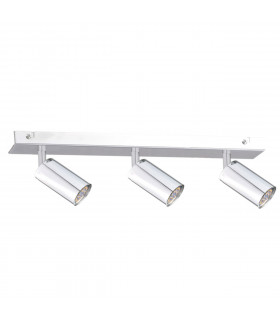 Eye Ceiling Spotlight Bar Silver, 50cm, 3x GU10
