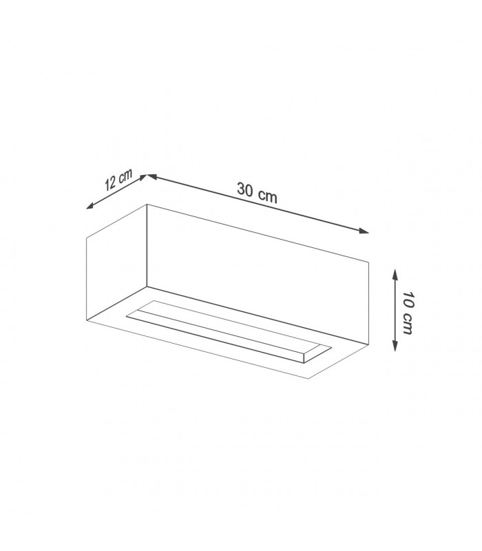 Vega Up & Down Wall Lamp Concrete Grey 30cm-4