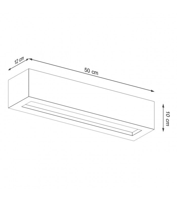 Vega Up & Down Wall Lamp Concrete Grey 50cm-4