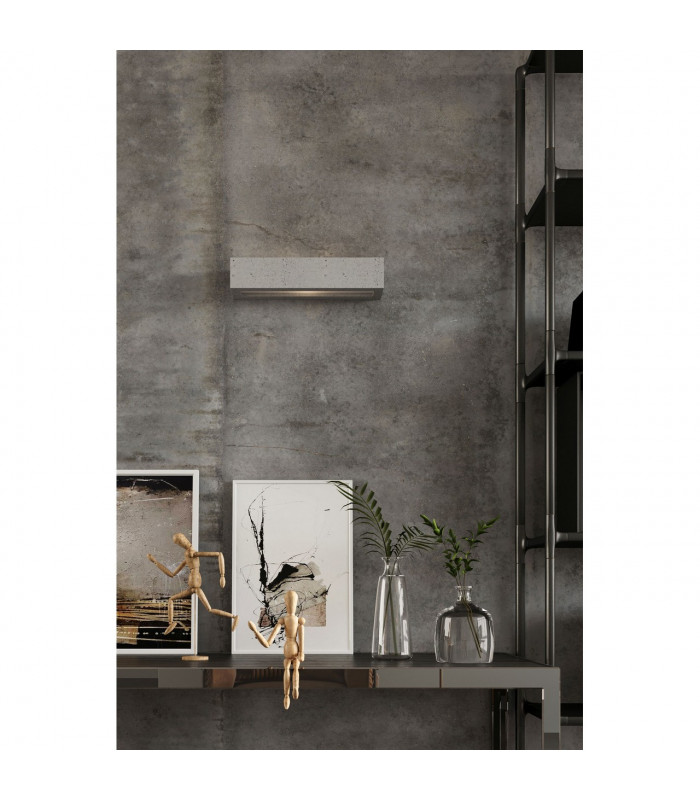 Vega Up & Down Wall Lamp Concrete Grey 50cm-7