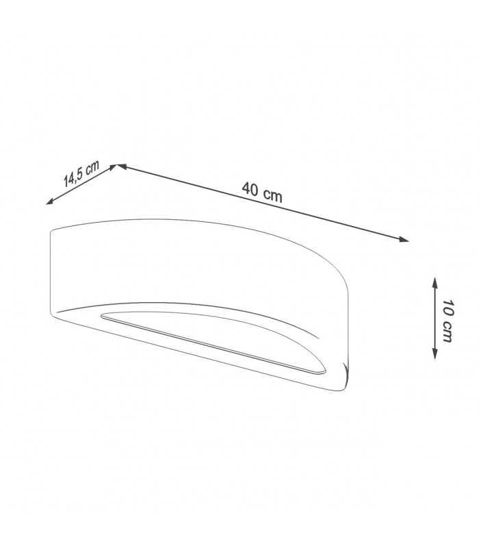 Atena Up & Down Wall Lamp Concrete Grey 40cm-4