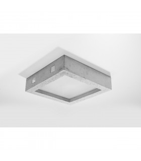 Riza Flush Ceiling Light Concrete Grey 33cm-2