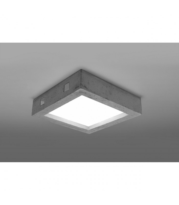 Riza Flush Ceiling Light Concrete Grey 33cm-3