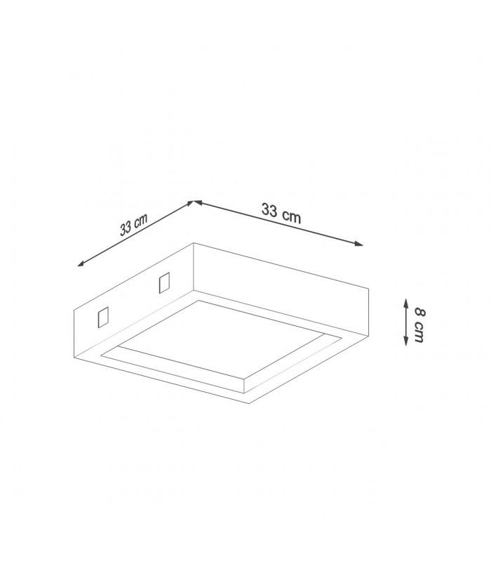 Riza Flush Ceiling Light Concrete Grey 33cm-4
