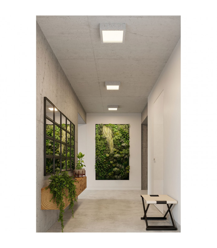 Riza Flush Ceiling Light Concrete Grey 33cm-5