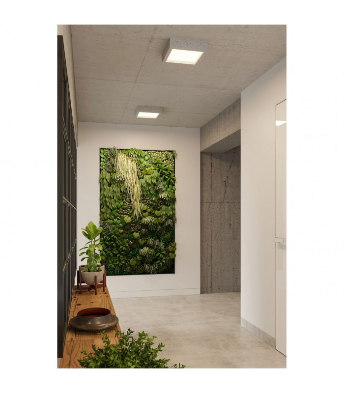 Riza Flush Ceiling Light Concrete Grey 33cm-6