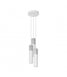 Borgio Cluster Pendant Ceiling Light Grey White 3x GU10-1
