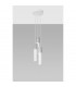 Borgio Cluster Pendant Ceiling Light Grey White 3x GU10-2