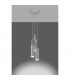 Borgio Cluster Pendant Ceiling Light Grey White 3x GU10-3