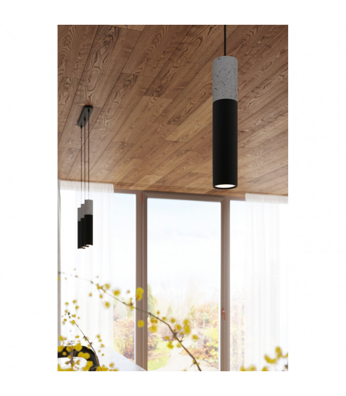 Borgio Cluster Pendant Ceiling Light Grey Black 3x GU10-7