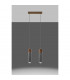 Zane Bar Pendant Ceiling Light Concrete Grey Natural Wood 30cm-3