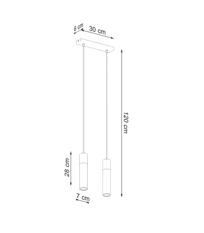 Zane Bar Pendant Ceiling Light Concrete Grey Natural Wood 30cm-4
