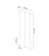 Zane Bar Pendant Ceiling Light Concrete Grey Natural Wood 45cm-4