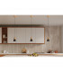 Qubic Dome Pendant Ceiling Light Concrete Black Natural Wood-7