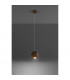 Woody Spherical Pendant Ceiling Light Natural Wood 1x GU10-3