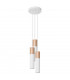 Pablo Cluster Pendant Ceiling Light White Natural Wood 3x GU10-1