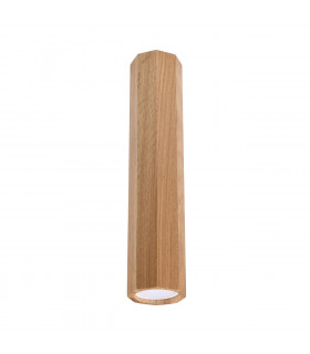 Zeke Oak Octagon Surface Mounted Downlight Wood 17.5cm-1