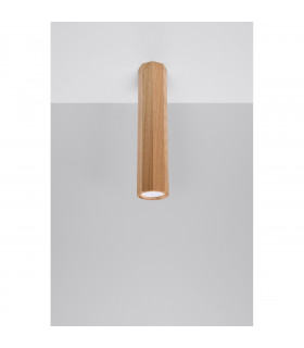 Zeke Oak Octagon Surface Mounted Downlight Wood 17.5cm-2