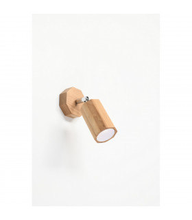 Zeke Oak Octagon Single Spotlight Wood 1x GU10-2