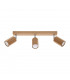 Zeke Oak Octagon Ceiling Spotlight Bar Wood 3x GU10-1
