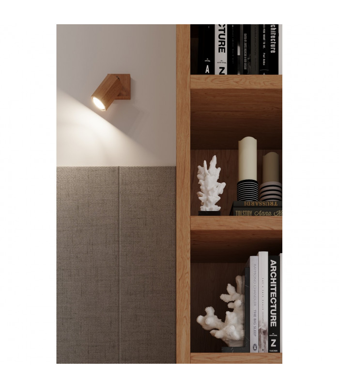 Zeke Oak Octagon Ceiling Spotlight Bar Wood 3x GU10-6