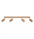 Zeke Oak Octagon Ceiling Spotlight Bar Wood 4x GU10-1