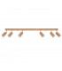 Zeke Oak Octagon Ceiling Spotlight Bar Wood 6x GU10-1