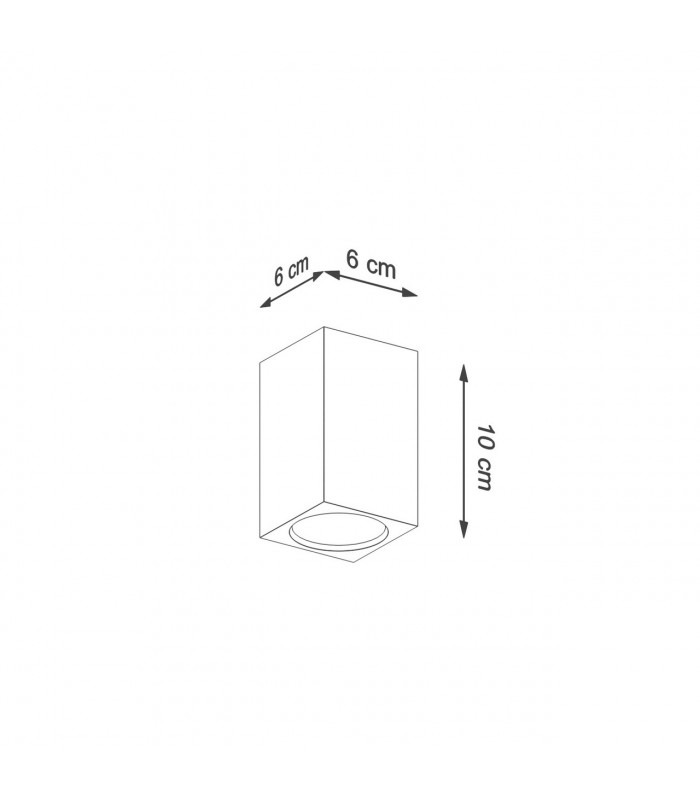 Keke Oak Square Surface Mounted Downlight Wood 30cm-4