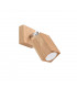 Keke Oak Square Single Spotlight Wood 1x GU10-1