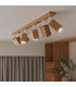 Keke Oak Square Single Spotlight Wood 1x GU10-7