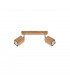 Keke Oak Square Twin Ceiling Spotlight Wood 2x GU10-1