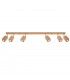 Keke Oak Square Ceiling Spotlight Bar Wood 6x GU10-1