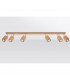 Keke Oak Square Ceiling Spotlight Bar Wood 6x GU10-2