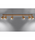 Keke Oak Square Ceiling Spotlight Bar Wood 6x GU10-3