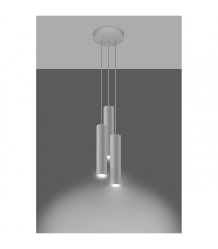 Lagos Cluster Pendant Ceiling Light White 3x GU10-3
