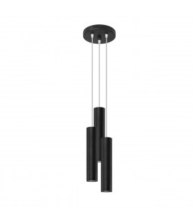 Lagos Cluster Pendant Ceiling Light Black 3x GU10-1