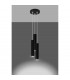 Lagos Cluster Pendant Ceiling Light Black 3x GU10-3