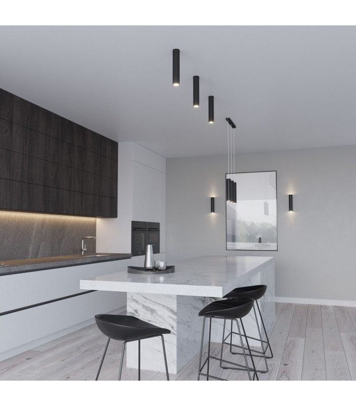 Lagos Cluster Pendant Ceiling Light Black 3x GU10-5