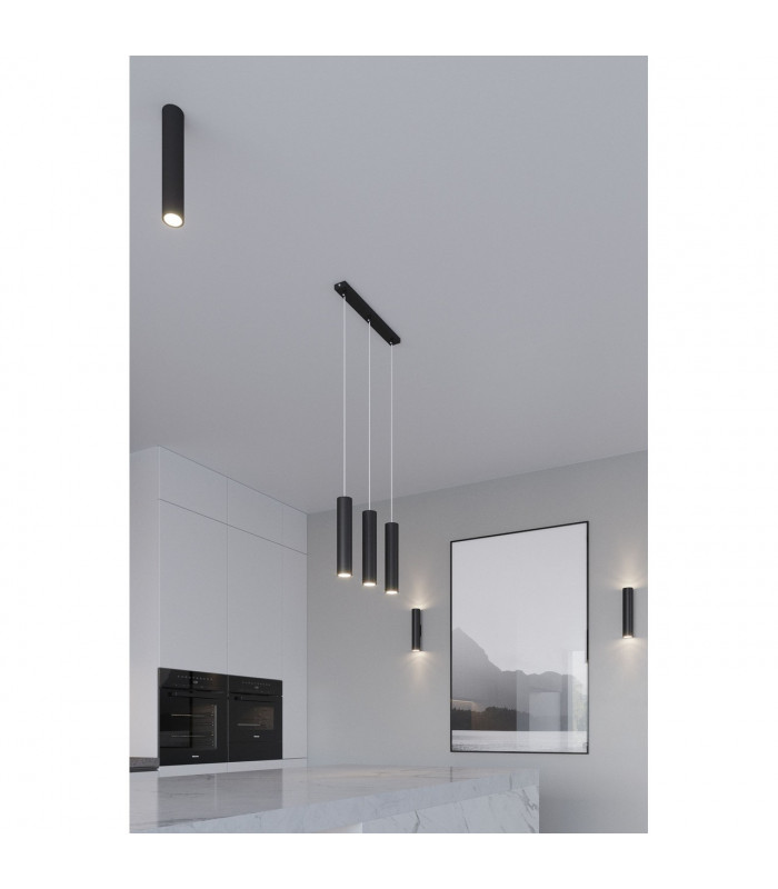 Lagos Cluster Pendant Ceiling Light Black 3x GU10-7