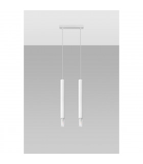 Wezyr Bar Pendant Ceiling Light White 2x G9-2