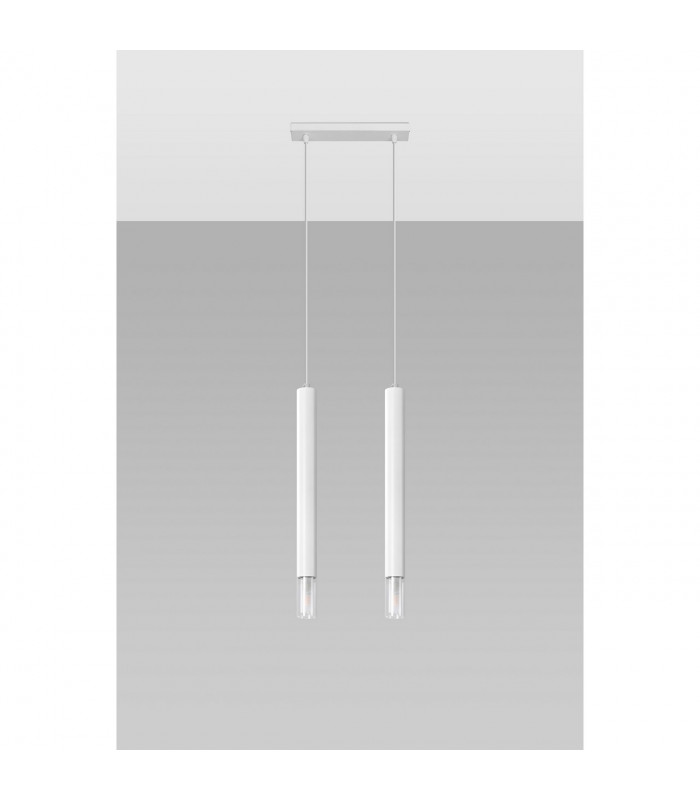 Wezyr Bar Pendant Ceiling Light White 2x G9-2