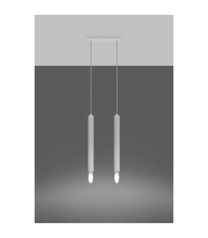 Wezyr Bar Pendant Ceiling Light White 2x G9-3