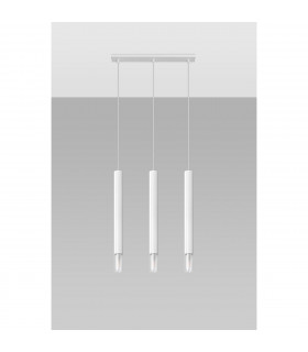 Wezyr Bar Pendant Ceiling Light White 3x G9-2